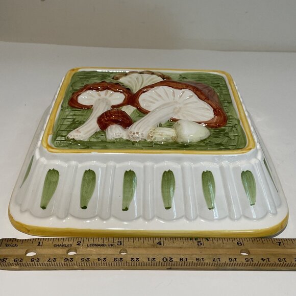 VTG 70s HiMark Japan Ceramic Mushroom Wall Hanging Merry Mushroom Retro Decor - Picture 5 of 7